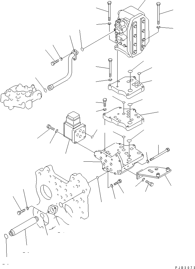 Схема запчастей Komatsu D85C-21 - ЛЕБЕДКА (СЕДЛО КЛАПАНА) (/) РАБОЧЕЕ ОБОРУДОВАНИЕ CONTOROL СИСТЕМА