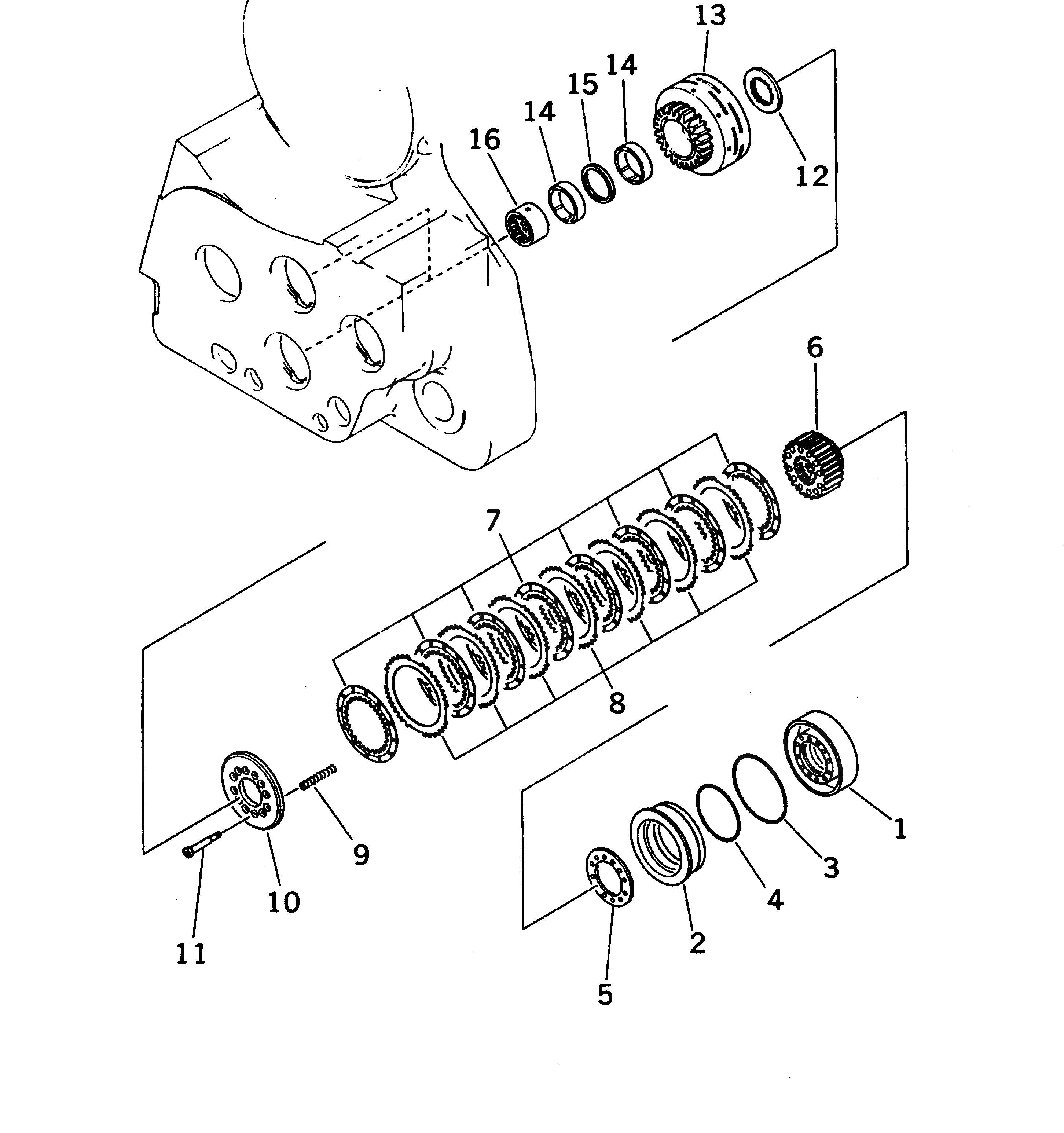 Схема запчастей Komatsu D85C-21 - МУФТА ЛЕБЕДКИ (СТРЕЛА И КРЮК) РАБОЧЕЕ ОБОРУДОВАНИЕ CONTOROL СИСТЕМА