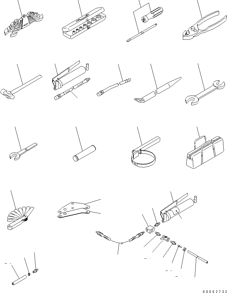 Схема запчастей Komatsu D85C-21 - ИНСТРУМЕНТ АКСЕССУАРЫ