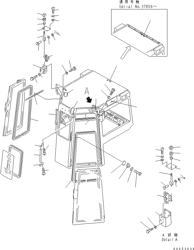 Схема запчастей Komatsu D85E-21 - СТАЛЬНАЯ КАБИНА (КУЗОВ) (TОБОД КОЛЕСАMING ДЛЯ CHINA)(№77-) КАБИНА ОПЕРАТОРА И СИСТЕМА УПРАВЛЕНИЯ