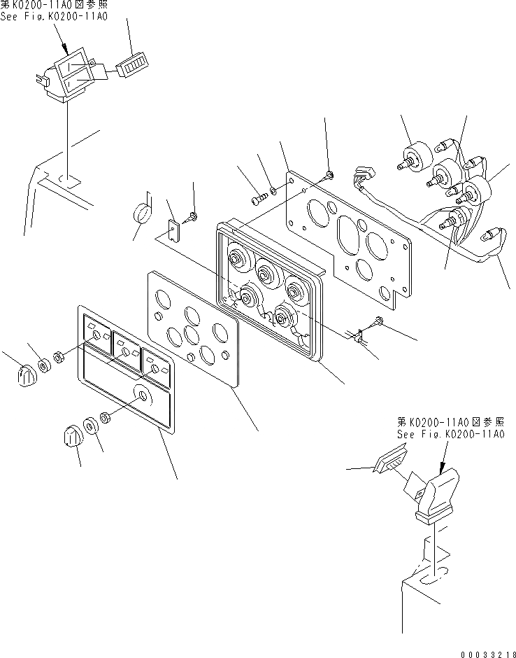 Схема запчастей Komatsu D85E-21 - ПАНЕЛЬ УПРАВЛЕНИЯ (ДЛЯ ОТОПИТЕЛЯ) КАБИНА ОПЕРАТОРА И СИСТЕМА УПРАВЛЕНИЯ