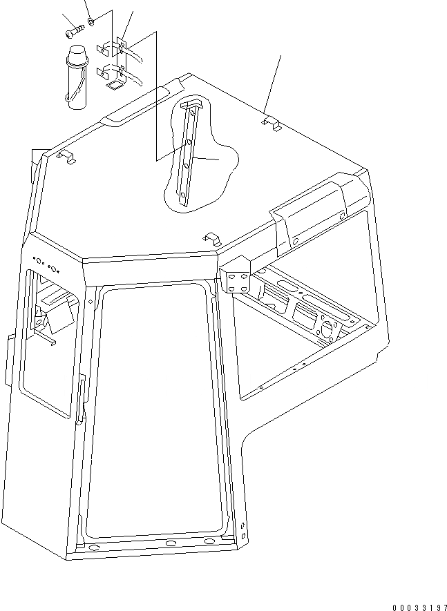 Схема запчастей Komatsu D85E-21 - ТЕРМОС(№7787-) КАБИНА ОПЕРАТОРА И СИСТЕМА УПРАВЛЕНИЯ