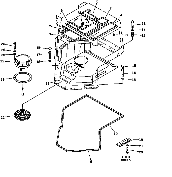 Схема запчастей Komatsu D85E-21 - СТАЛЬНАЯ КАБИНА (ВНУТР. ВЕРХН. AND КАБИНА КРЕПЛЕНИЕ) (/9) (МОРОЗОУСТОЙЧИВ. СПЕЦИФИКАЦИЯ.) КАБИНА ОПЕРАТОРА И СИСТЕМА УПРАВЛЕНИЯ