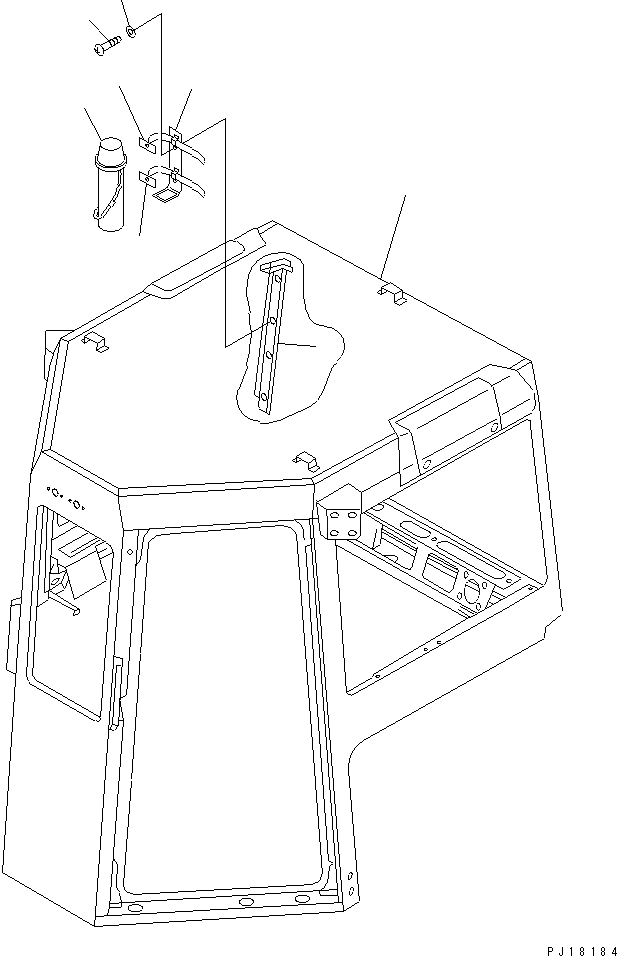 Схема запчастей Komatsu D85E-21 - ТЕРМОС(№-77) КАБИНА ОПЕРАТОРА И СИСТЕМА УПРАВЛЕНИЯ