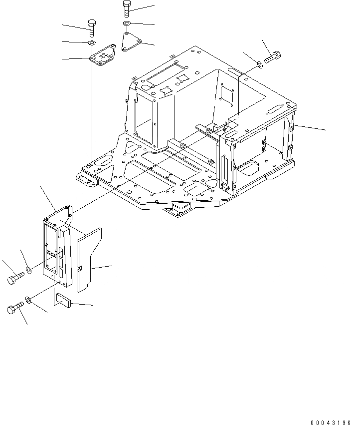 Схема запчастей Komatsu D85E-21 - ОСНОВН. КОНСТРУКЦИЯ (ДЛЯ R.P.C.U.) КАБИНА ОПЕРАТОРА И СИСТЕМА УПРАВЛЕНИЯ