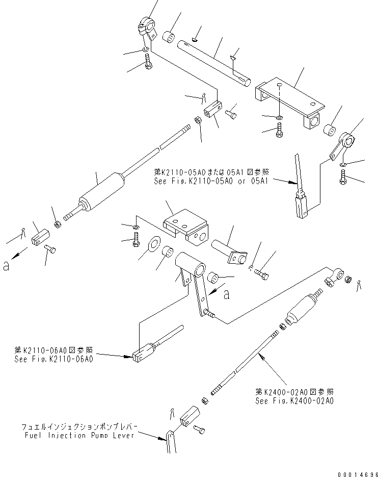 Схема запчастей Komatsu D85E-21 - МЕХАНИЗМ УПРАВЛ-Я ПОДАЧЕЙ ТОПЛИВА КАБИНА ОПЕРАТОРА И СИСТЕМА УПРАВЛЕНИЯ