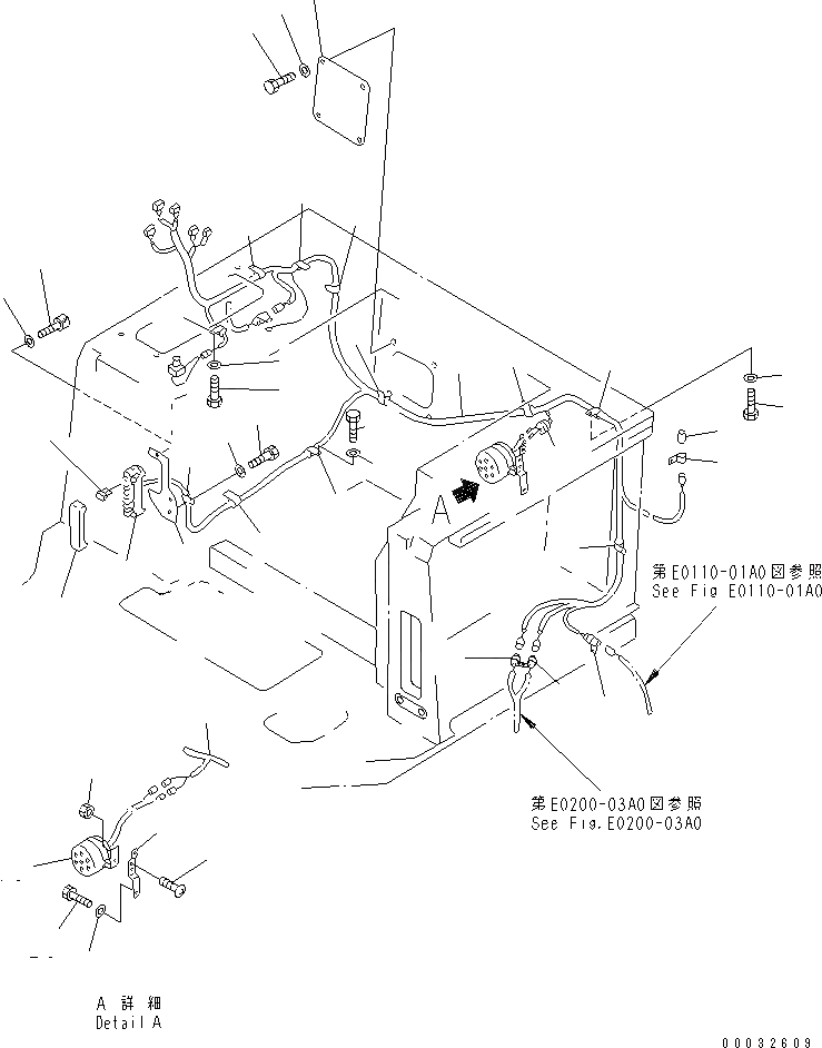 Схема запчастей Komatsu D85E-21 - ОСНОВН. КОНСТРУКЦИЯ ЭЛЕКТРОПРОВОДКА (ДЛЯ ИНДИКАТОР ПЫЛИ)(№779-) КАБИНА ОПЕРАТОРА И СИСТЕМА УПРАВЛЕНИЯ