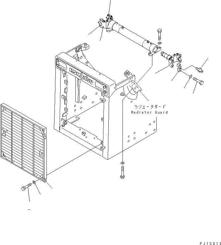 Схема запчастей Komatsu D85E-21 - ЗАСЛОНКА РАДИАТОРА И ОПОРА ЦИЛИНДРА ВИЛКА (DYNAMIC ШУМОПОДАВЛ. СПЕЦ-Я ДЛЯ EC)(№7-) ЧАСТИ КОРПУСА