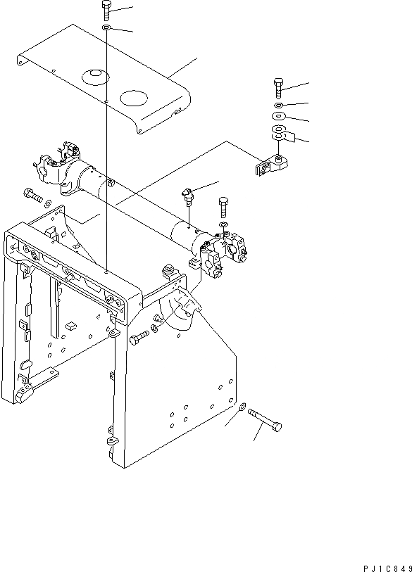 Схема запчастей Komatsu D85E-21 - ЗАЩИТА РАДИАТОРА ЧАСТИ КОРПУСА