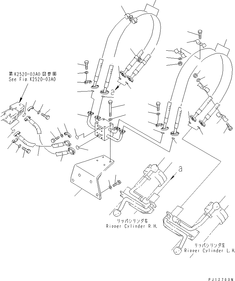 Схема запчастей Komatsu D85E-21 - ЦИЛИНДР РЫХЛИТЕЛЯ ТРУБЫ(№-78) РАБОЧЕЕ ОБОРУДОВАНИЕ