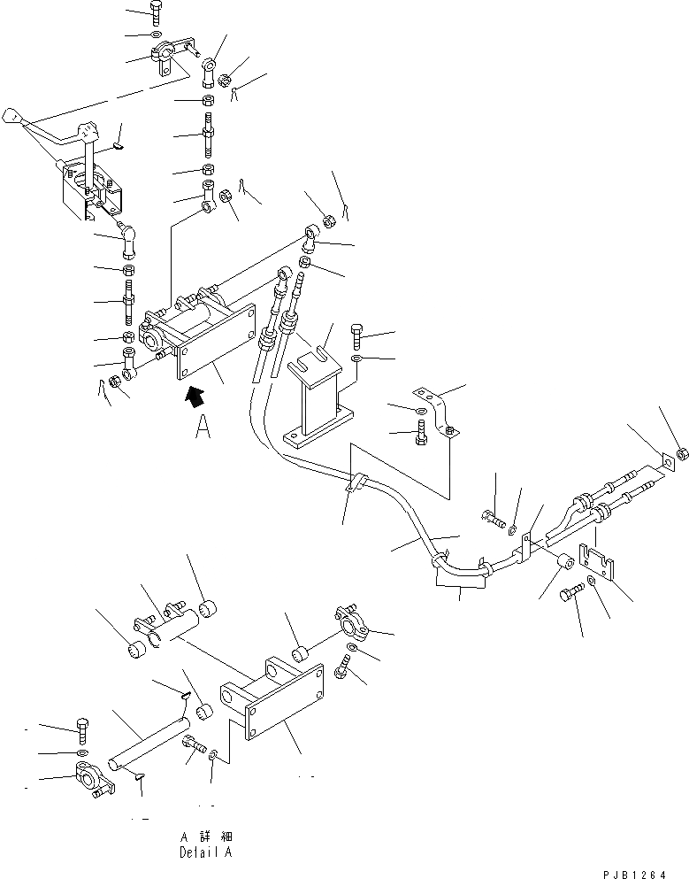 Схема запчастей Komatsu D85E-21 - ТЯГОВ. ЛЕБЕДКА МЕХ-М УПРАВЛ-Я РАБОЧЕЕ ОБОРУДОВАНИЕ