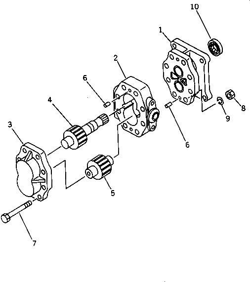 Схема запчастей Komatsu D85E-21 - НАСОС РУЛЕВ. УПРАВЛ-Я ОСНОВН. КОМПОНЕНТЫ И РЕМКОМПЛЕКТЫ