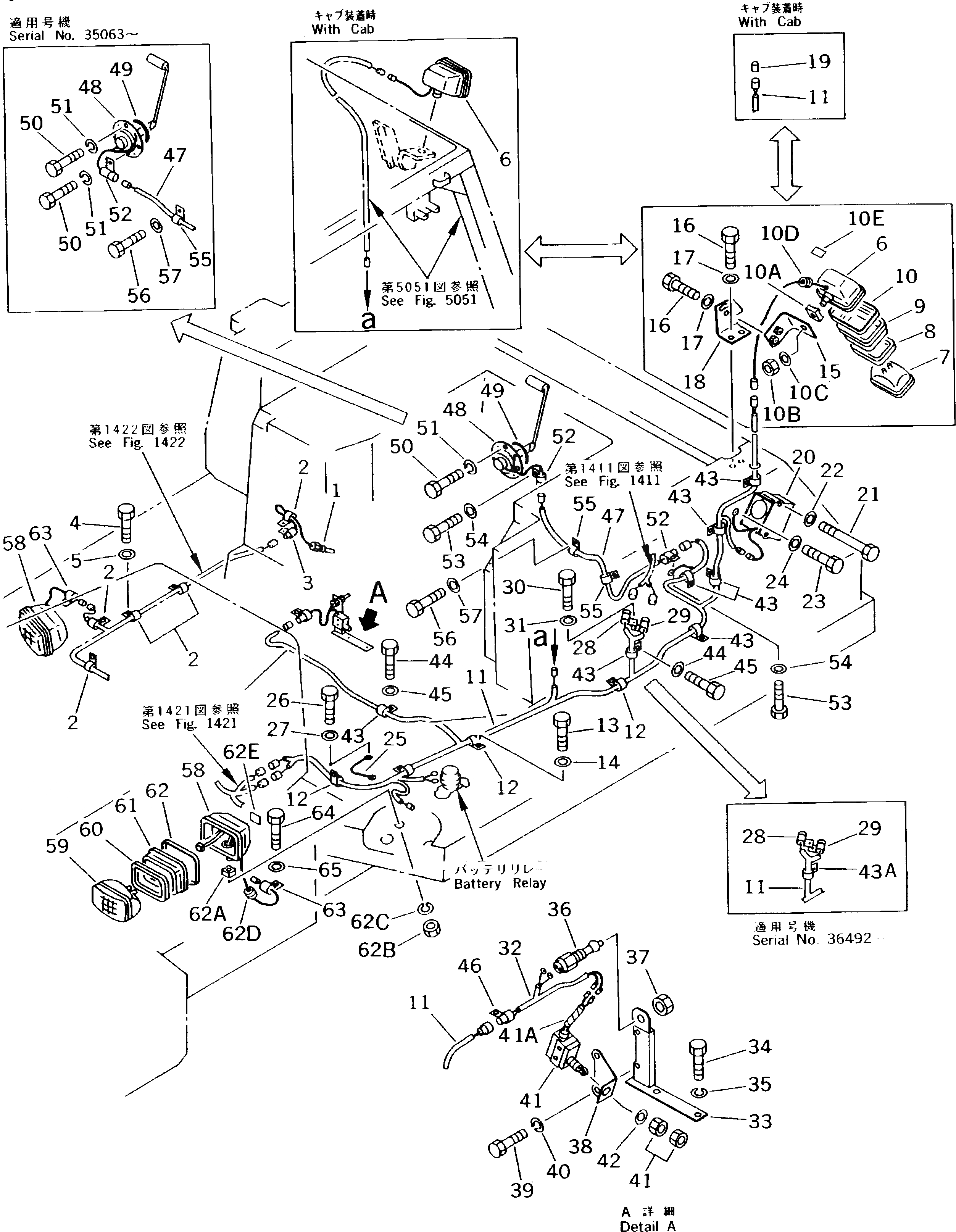 Схема запчастей Komatsu D85E-21 - ЭЛЕКТРИКА (/)(№-) КОМПОНЕНТЫ ДВИГАТЕЛЯ И ЭЛЕКТРИКА