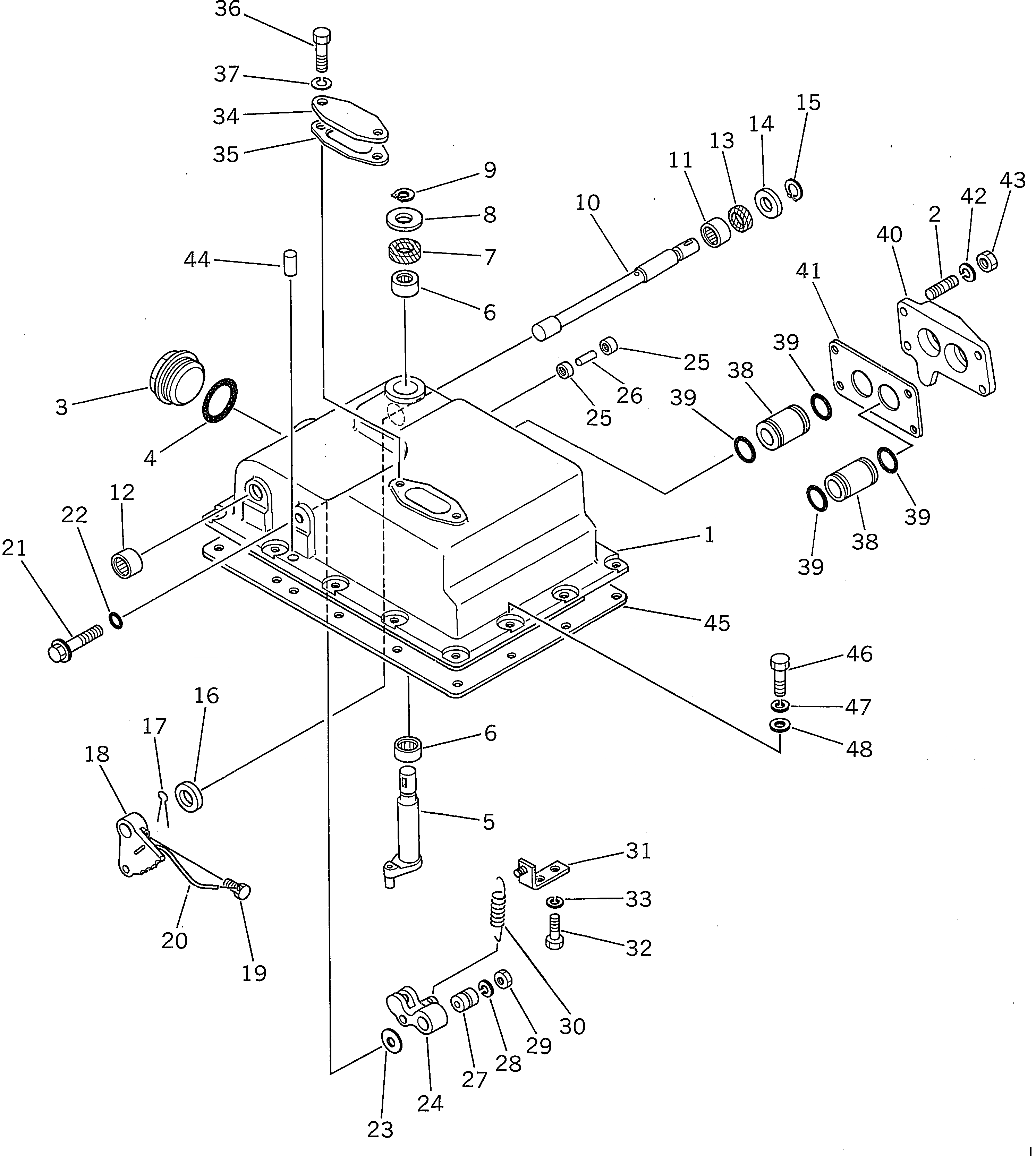 Схема запчастей Komatsu D85E-21 - КЛАПАН ТРАНСМИССИИ КРЫШКАAND РЫЧАГ(№-) ГТР CONVERTOR¤ ТРАНСМИССИЯ¤ РУЛЕВ. УПРАВЛЕНИЕ И КОНЕЧНАЯ ПЕРЕДАЧА