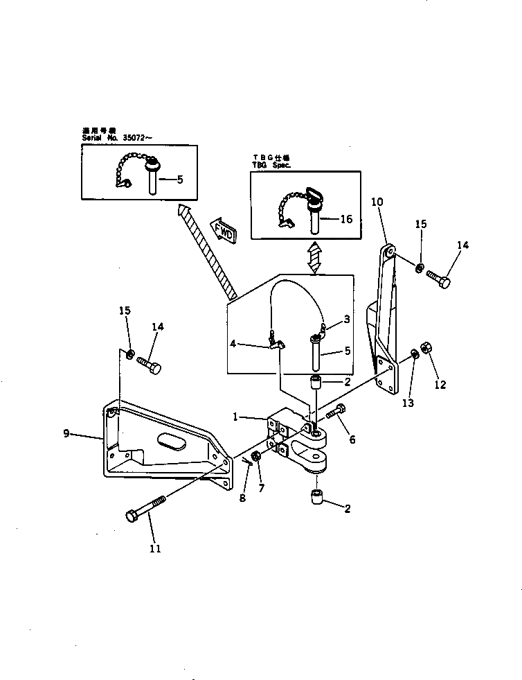 Схема запчастей Komatsu D85E-21 - СЦЕПНОЕ УСТРОЙСТВО(№-) ЧАСТИ КОРПУСА