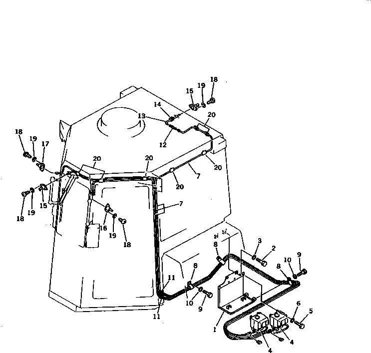 Схема запчастей Komatsu D85E-21 - СТАЛЬНАЯ КАБИНА (ОМЫВАТЕЛЬ СТЕКЛА) (9/9) (МОРОЗОУСТОЙЧИВ. СПЕЦИФИКАЦИЯ.)(№-) ЧАСТИ КОРПУСА