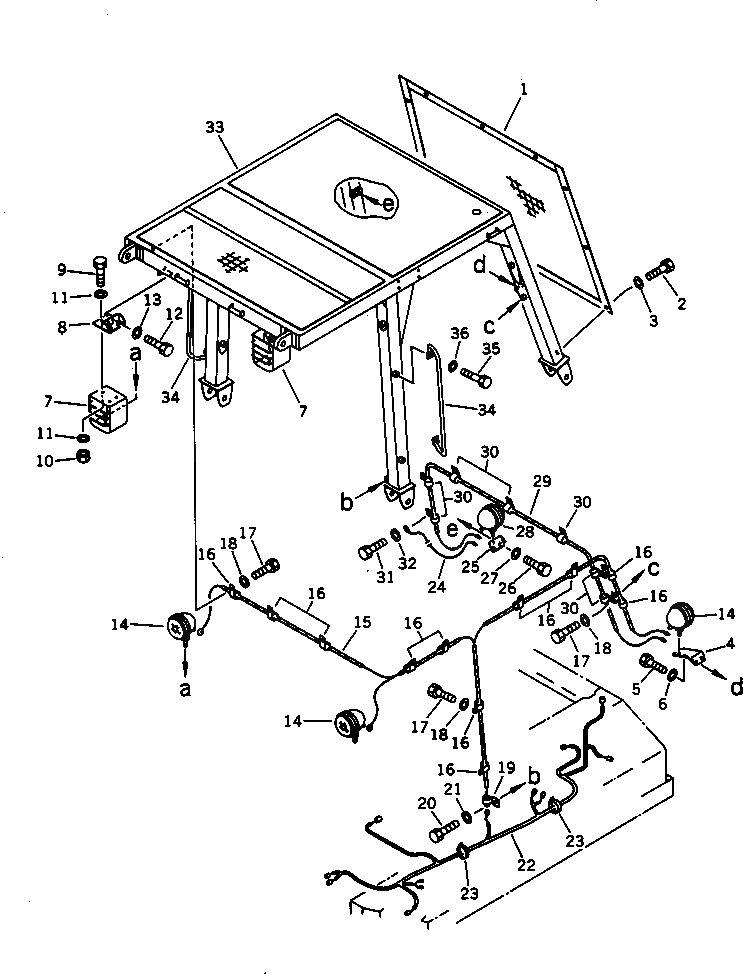 Схема запчастей Komatsu D85E-21 - КАБИНА ЧАСТИ КОРПУСА (WOODY МЕСТН. СПЕЦ-Я.)(№-) ЧАСТИ КОРПУСА