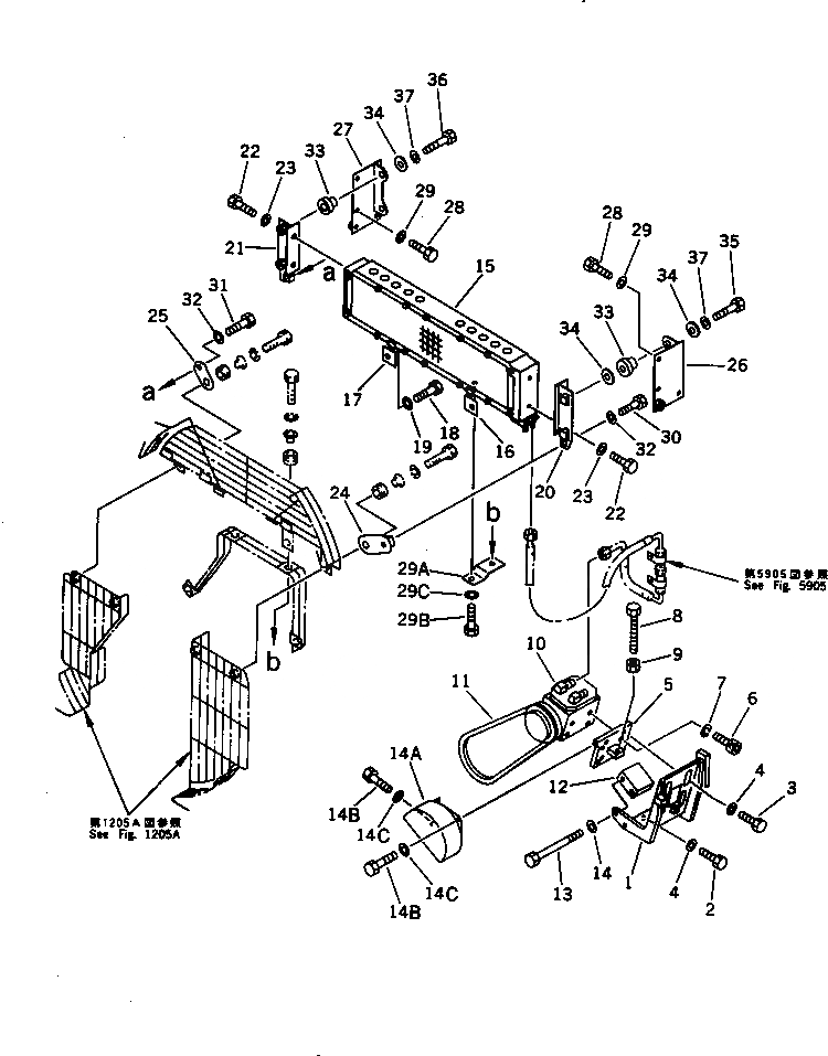 Схема запчастей Komatsu D85E-21 - КОМПОНЕНТЫ КОМПРЕССОРА(№-9) ЧАСТИ КОРПУСА