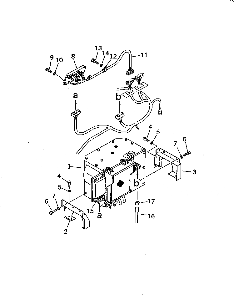Схема запчастей Komatsu D85E-21 - ОБОГРЕВАТЕЛЬ.(№-) ЧАСТИ КОРПУСА