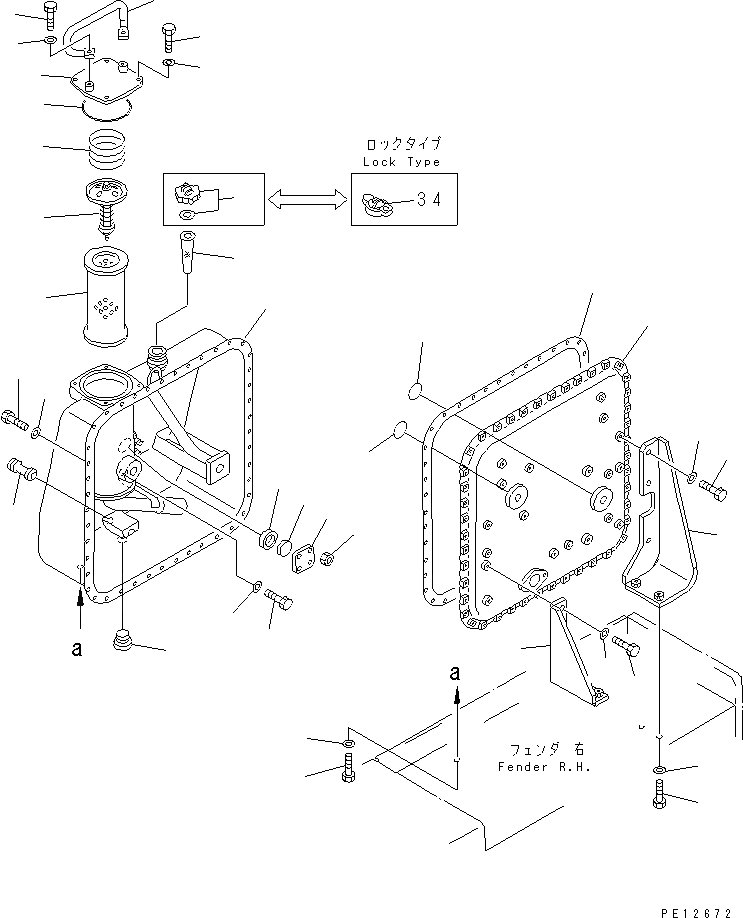 Схема запчастей Komatsu D85E-21 - ГИДР. БАК.(№-) УПРАВЛ-Е РАБОЧИМ ОБОРУДОВАНИЕМ
