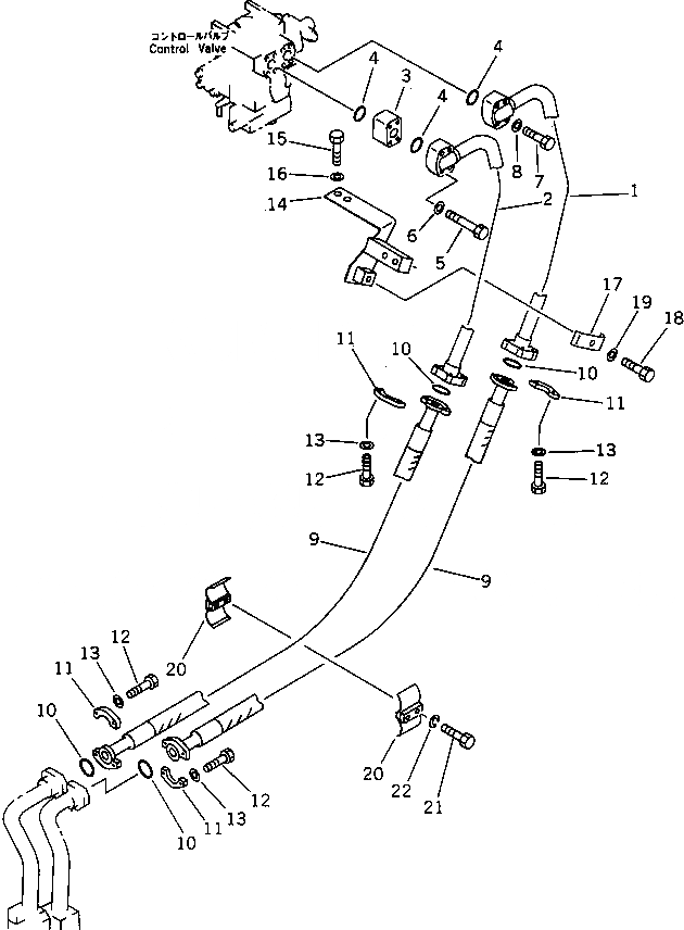 Схема запчастей Komatsu D85E-21 - ГИДРОЛИНИЯ (БАК - ГИДРОЦИЛИНДР ПОДЪЕМА) (/)(№-) УПРАВЛ-Е РАБОЧИМ ОБОРУДОВАНИЕМ