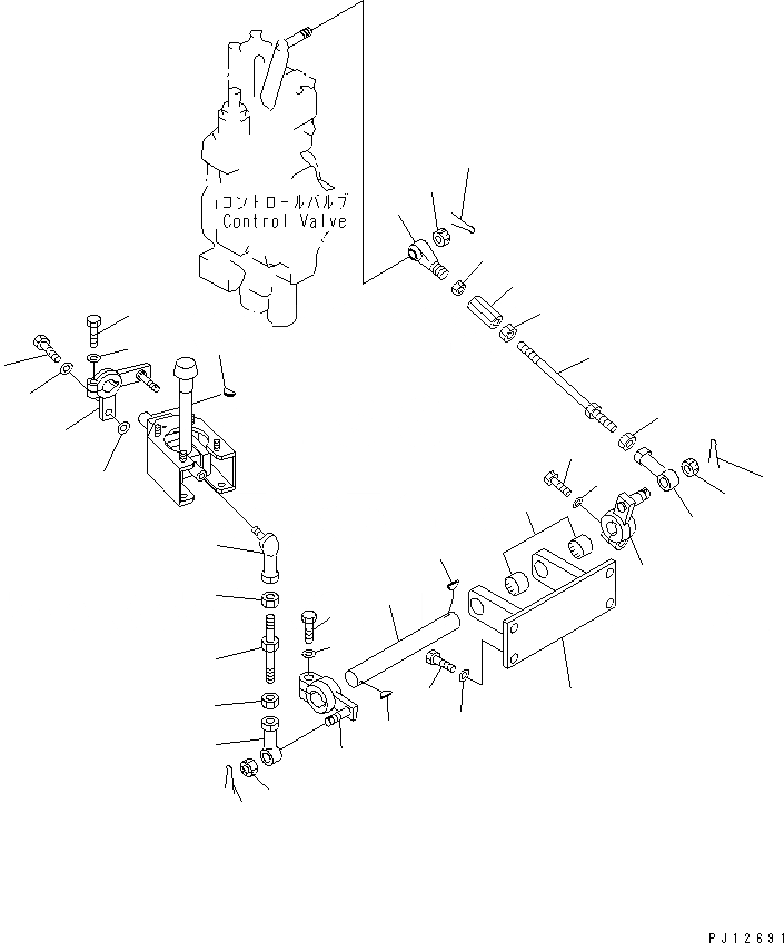 Схема запчастей Komatsu D85E-21 - УПРАВЛ-Е РЫХЛИТЕЛЕМ МЕХАНИЗМ(№-) УПРАВЛ-Е РАБОЧИМ ОБОРУДОВАНИЕМ