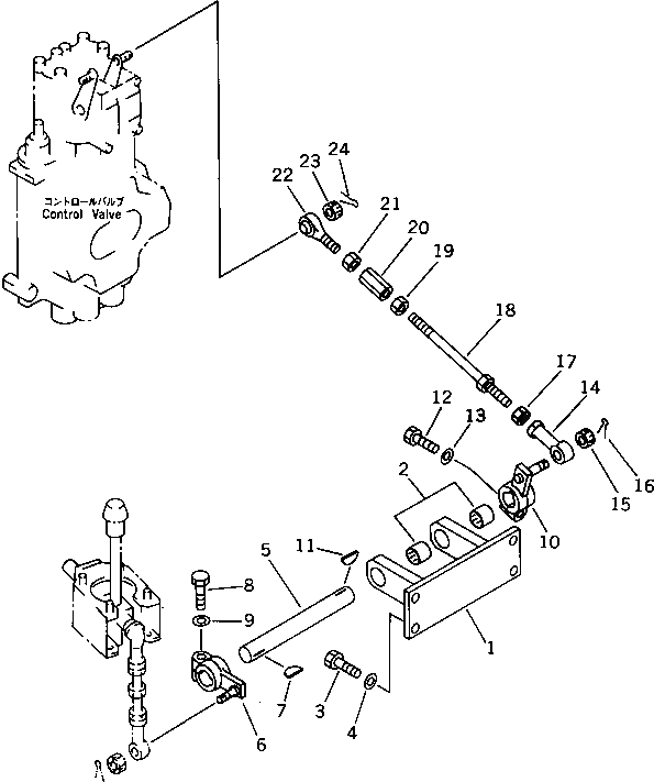Схема запчастей Komatsu D85E-21 - СКРЕППЕР МЕХ-М УПРАВЛ-Я (/)(№-) УПРАВЛ-Е РАБОЧИМ ОБОРУДОВАНИЕМ