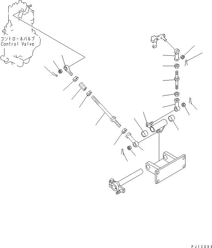 Схема запчастей Komatsu D85E-21 - СКРЕППЕР МЕХ-М УПРАВЛ-Я (/)(№-) УПРАВЛ-Е РАБОЧИМ ОБОРУДОВАНИЕМ
