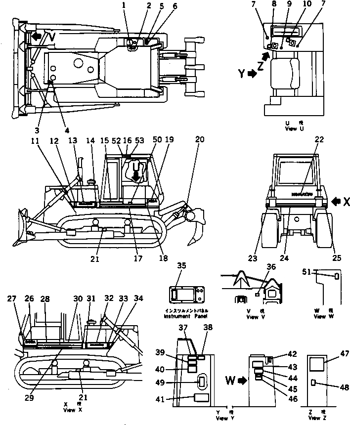 Схема запчастей Komatsu D85E-21 - МАРКИРОВКА (ФРАНЦИЯ)(№9-) МАРКИРОВКА¤ ИНСТРУМЕНТ И РЕМКОМПЛЕКТЫ