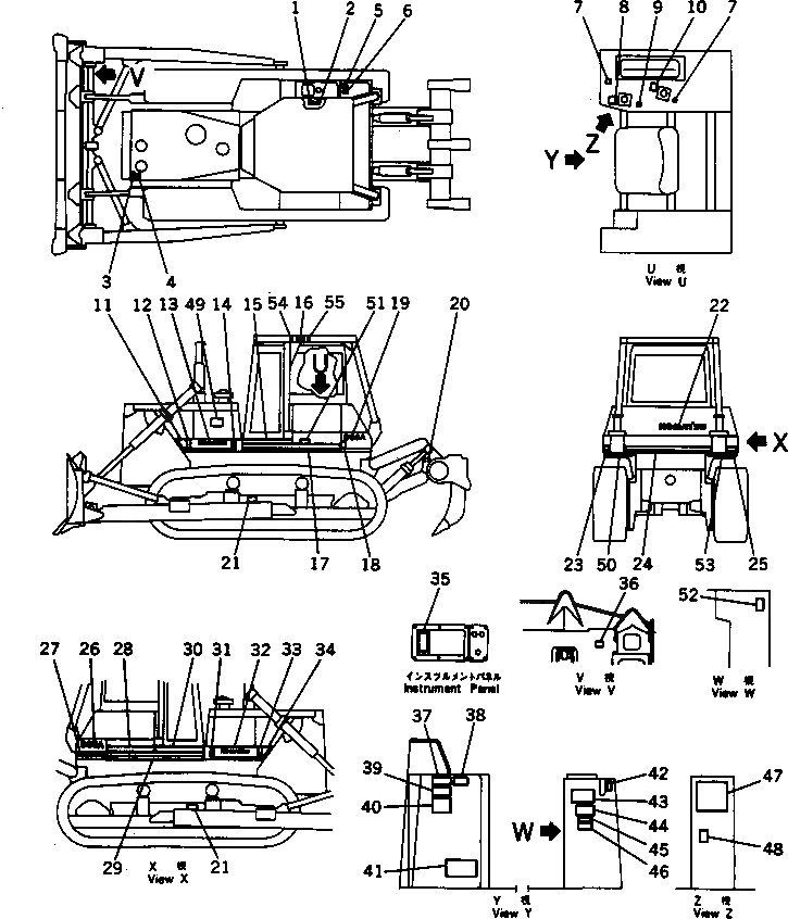 Схема запчастей Komatsu D85E-21 - МАРКИРОВКА (ПОРТУГАЛ.)(№9-) МАРКИРОВКА¤ ИНСТРУМЕНТ И РЕМКОМПЛЕКТЫ