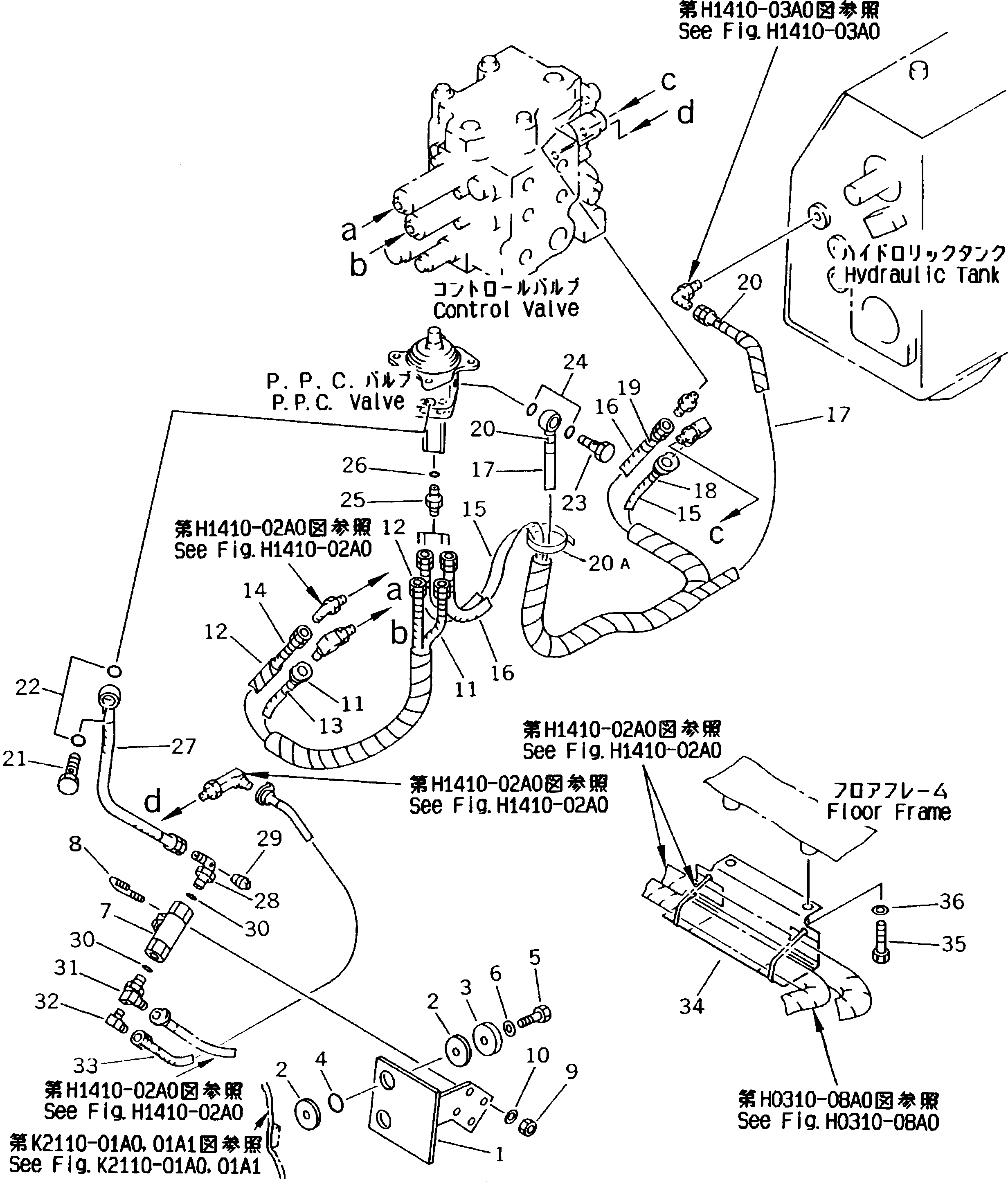 Схема запчастей Komatsu D85E-SS-2A - ОСНОВН. КОНСТРУКЦИЯ (ОТВАЛ ТРУБЫ)(№-) КАБИНА ОПЕРАТОРА И СИСТЕМА УПРАВЛЕНИЯ