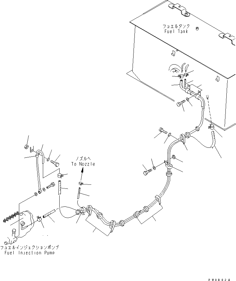 Схема запчастей Komatsu D85E-SS-2A-E - ТОПЛИВН. ЛИНИЯ(№-) ТОПЛИВН. БАК. AND КОМПОНЕНТЫ