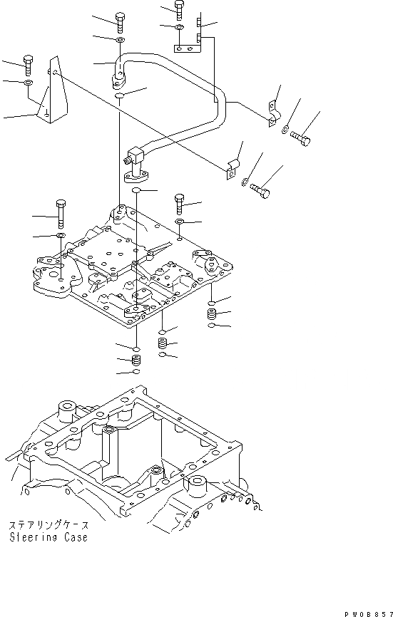 Схема запчастей Komatsu D85E-SS-2-E - МУФТА И ТОРМОЗ. (РУЛЕВ. УПРАВЛЕНИЕ COVER) (/)(№-) СИЛОВАЯ ПЕРЕДАЧА И КОНЕЧНАЯ ПЕРЕДАЧА