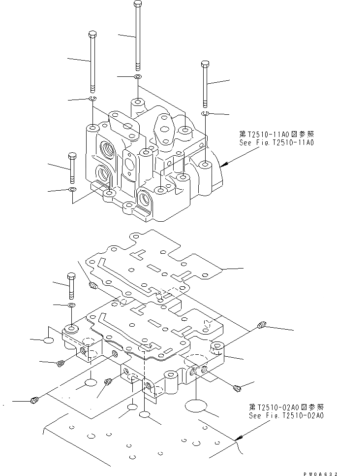 Схема запчастей Komatsu D85E-SS-2-E - ТЯГОВ. ЛЕБЕДКА (СЕДЛО КЛАПАНА И КЛАПАН КРЕПЛЕНИЕ) РАБОЧЕЕ ОБОРУДОВАНИЕ