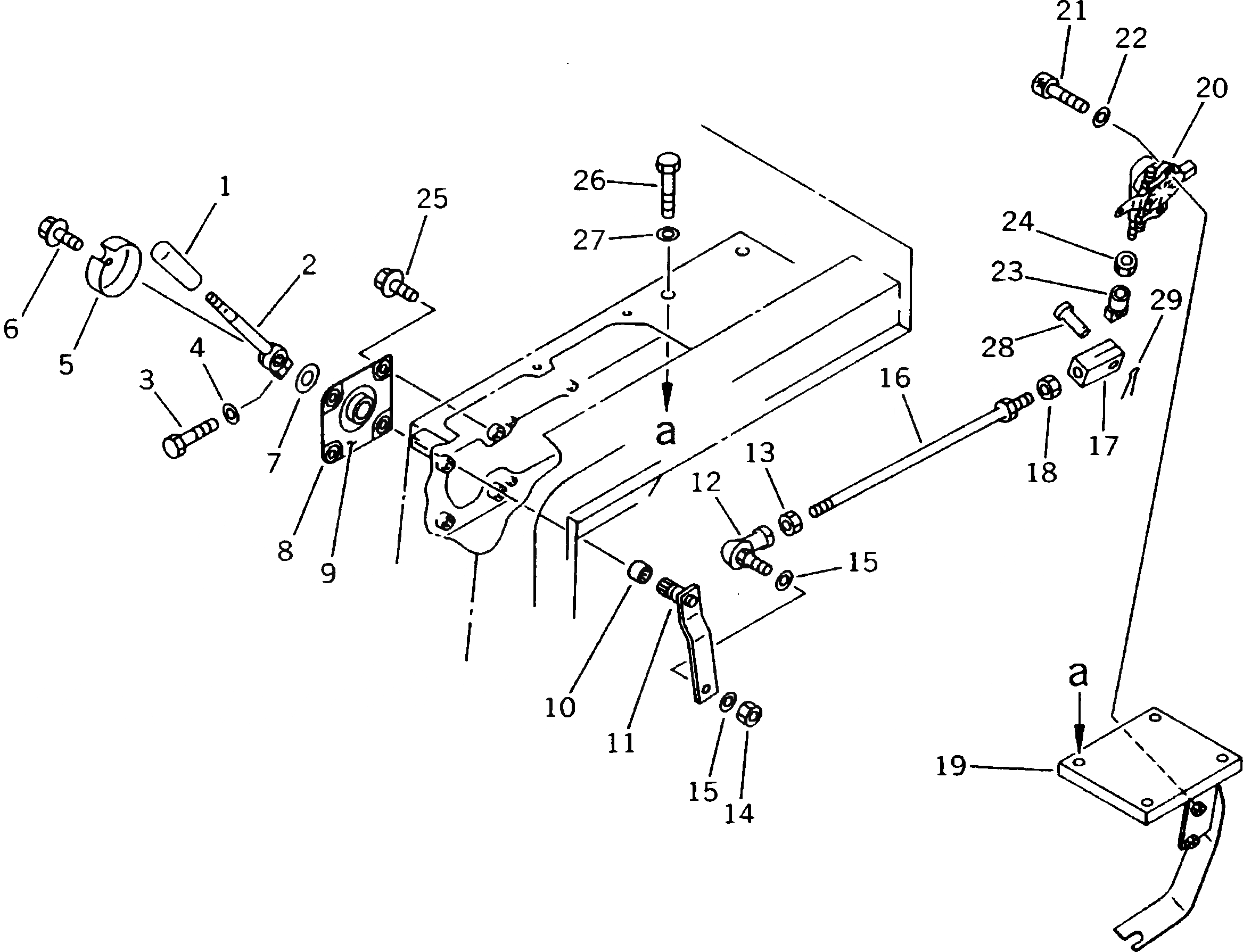Схема запчастей Komatsu D85E-SS-2 - ОСНОВН. КОНСТРУКЦИЯ (УПРАВЛ-Е ПОДАЧ. ТОПЛИВА)(№-) КАБИНА ОПЕРАТОРА И СИСТЕМА УПРАВЛЕНИЯ