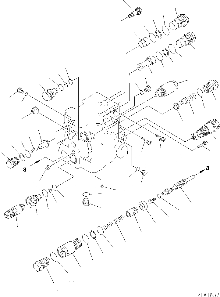 Схема запчастей Komatsu D85ESS-2A - УПРАВЛЯЮЩ. КЛАПАН (3-Х СЕКЦИОНН.) (С РЫХЛИТЕЛЕМ) (/)(№-) ОСНОВН. КОМПОНЕНТЫ И РЕМКОМПЛЕКТЫ