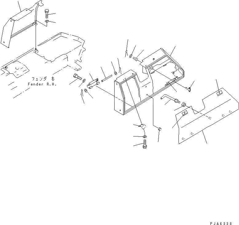 Схема запчастей Komatsu D85ESS-2 - КРЫЛО (КОРПУС COVER) ЧАСТИ КОРПУСА