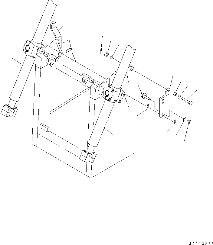 Схема запчастей Komatsu D85ESS-2 - ГИДРОЦИЛИНДР ПОДЪЕМА РАБОЧЕЕ ОБОРУДОВАНИЕ
