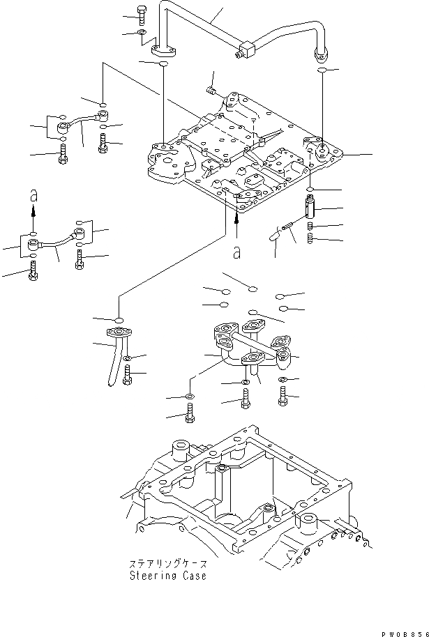 Схема запчастей Komatsu D85ESS-2A - МУФТА И ТОРМОЗ. (РУЛЕВ. УПРАВЛЕНИЕ COVER) (/)(№-) СИЛОВАЯ ПЕРЕДАЧА И КОНЕЧНАЯ ПЕРЕДАЧА