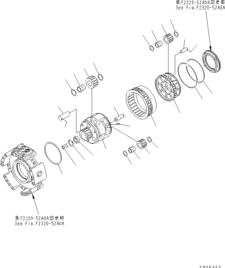 Схема запчастей Komatsu D85ESS-2A - ТРАНСМИССИЯ (НЕСУЩИЙ ЭЛЕМЕНТ) (/)(№-) СИЛОВАЯ ПЕРЕДАЧА И КОНЕЧНАЯ ПЕРЕДАЧА