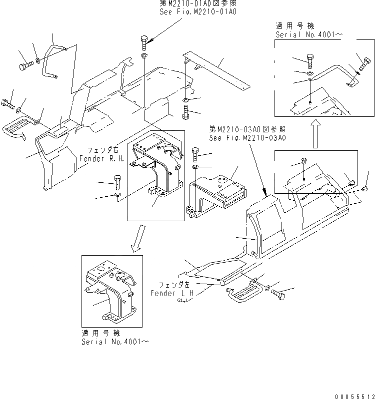 Схема запчастей Komatsu D85ESS-2A - КРЫЛО (КОРПУС И РУКОЯТЬ) (СИСТЕМА ROPS)(№87-) ЧАСТИ КОРПУСА