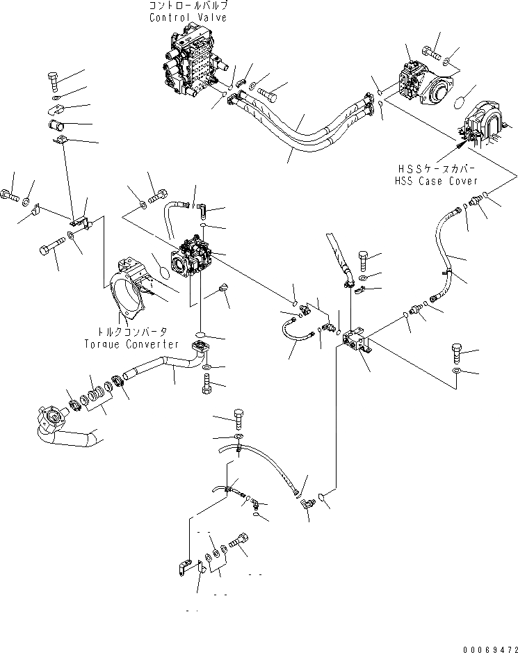 Схема запчастей Komatsu D85EX-15 - СИЛОВАЯ ПЕРЕДАЧА МАСЛОПРОВОДЯЩАЯ ЛИНИЯ (H.S.S.МОТОР И НАСОС ВЕНТИЛЯТОРА ЛИНИЯ) СИЛОВАЯ ПЕРЕДАЧА И КОНЕЧНАЯ ПЕРЕДАЧА