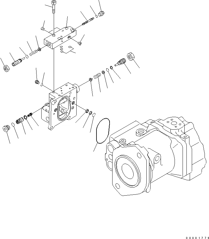 Схема запчастей Komatsu D85EX-15 - H.S.S. НАСОС (/) ОСНОВН. КОМПОНЕНТЫ И РЕМКОМПЛЕКТЫ