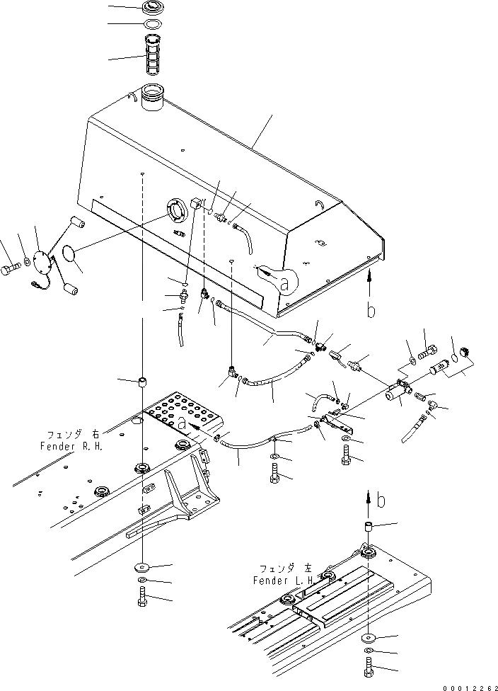 Схема запчастей Komatsu D85EX-15 - ТОПЛИВН. БАК. (ДЛЯ РЕГУЛИР. МНОГОСТОЕЧН. РЫХЛИТ.)(№-9) ТОПЛИВН. БАК. AND КОМПОНЕНТЫ