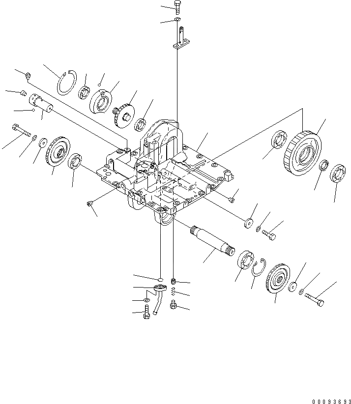 Схема запчастей Komatsu D85EX-15 - H.S.S (ПРИВОД И ВАЛ)(№98-) СИЛОВАЯ ПЕРЕДАЧА И КОНЕЧНАЯ ПЕРЕДАЧА