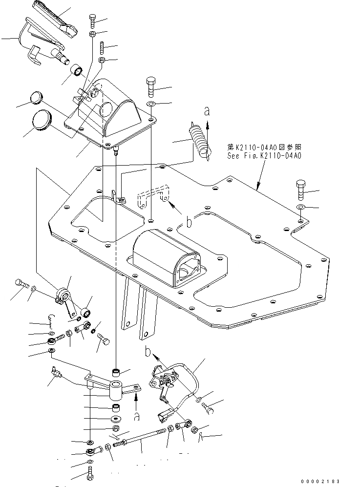 Схема запчастей Komatsu D85EX-15 - ПЕДАЛЬ ЗАМЕДЛИТЕЛЯ ОБОРОТОВ КАБИНА ОПЕРАТОРА И СИСТЕМА УПРАВЛЕНИЯ
