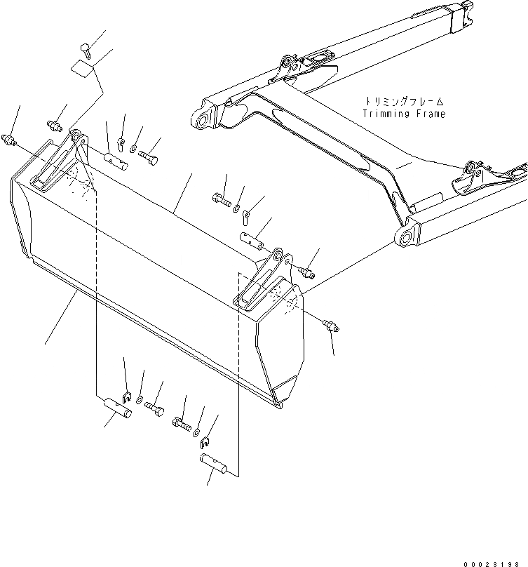 Схема запчастей Komatsu D85EX-15 - TОБОД КОЛЕСАMING ОТВАЛ РАБОЧЕЕ ОБОРУДОВАНИЕ