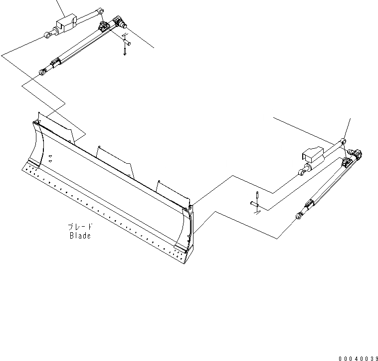 Схема запчастей Komatsu D85EX-15 - МЕХАНИЧ. ANGLE ЦИЛИНДР НАКЛОНА РАБОЧЕЕ ОБОРУДОВАНИЕ