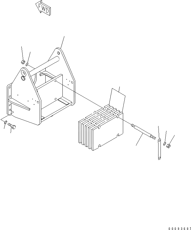 Схема запчастей Komatsu D85EX-15 - ПРОТИВОВЕС (SHIBAKAI TОБОД КОЛЕСАMING СПЕЦ-Я.)(№98-) РАБОЧЕЕ ОБОРУДОВАНИЕ