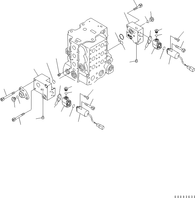 Схема запчастей Komatsu D85EX-15 - УПРАВЛЯЮЩ. КЛАПАН (4-Х СЕКЦИОНН.) (/8) ОСНОВН. КОМПОНЕНТЫ И РЕМКОМПЛЕКТЫ